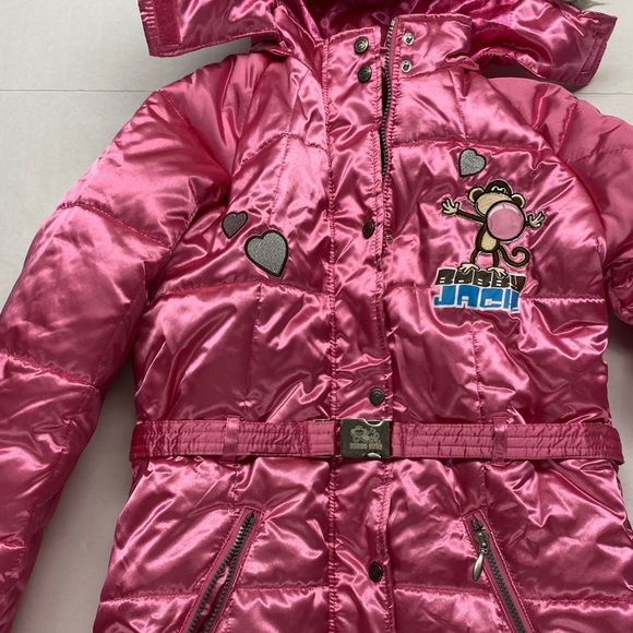 Bobby Jack Pink Puffer Jacket Girls 6 
